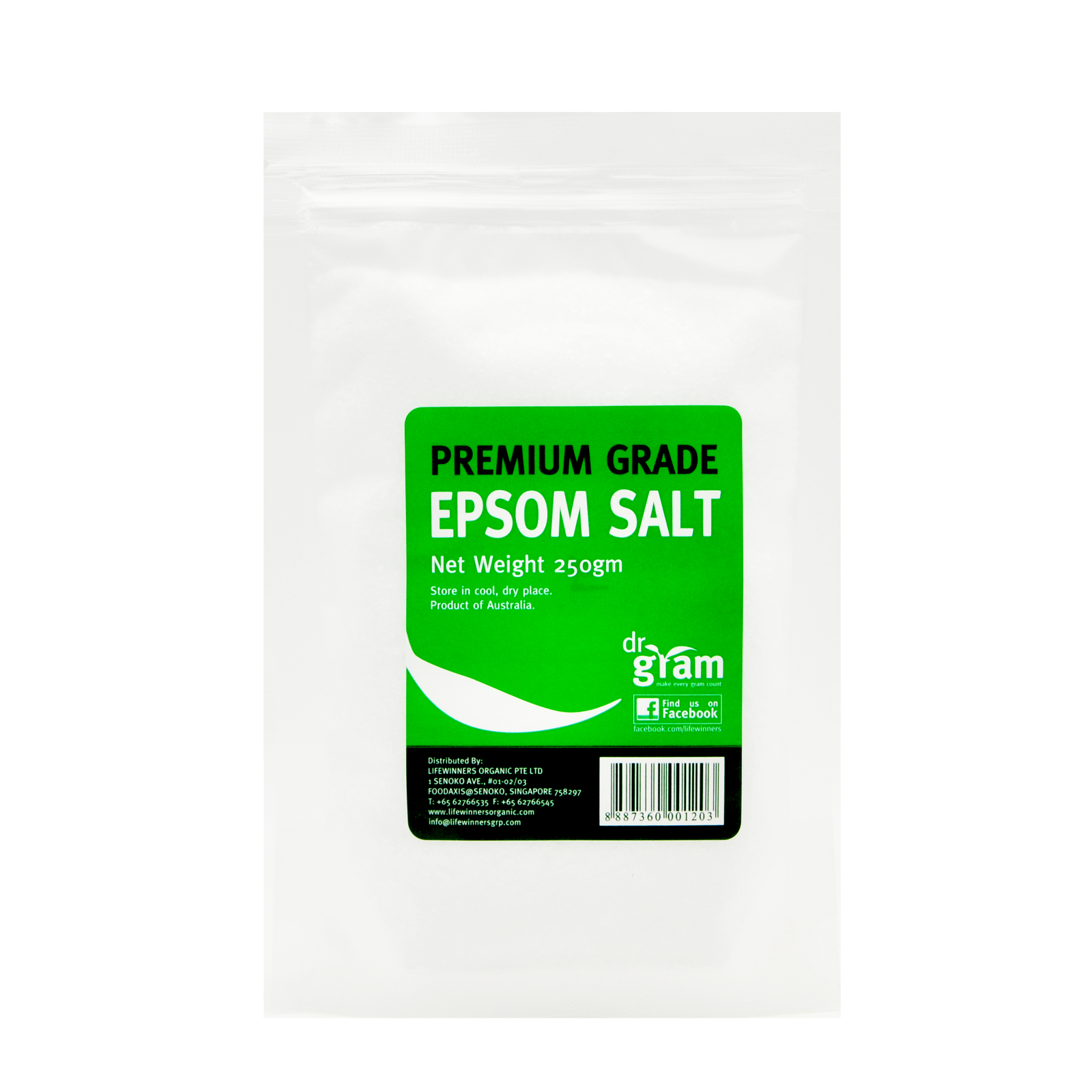Premium Grade Epsom Salt 250g