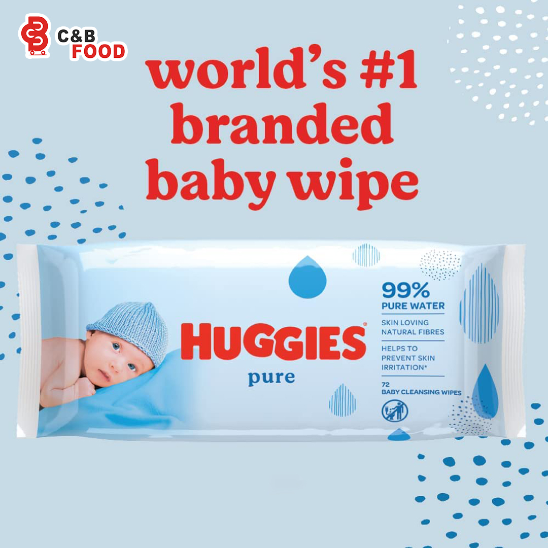 Huggies Pure Baby 56pcs Wipes