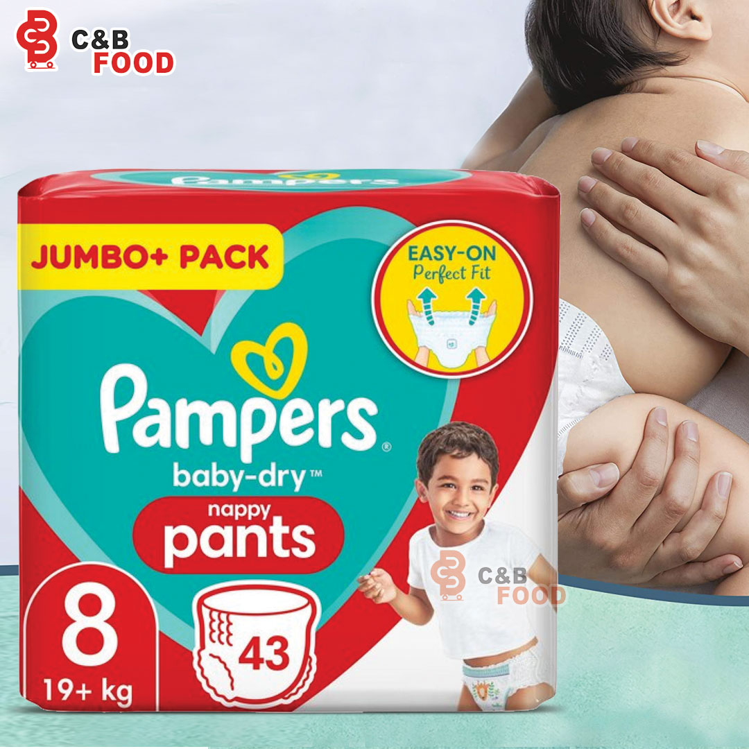Pampers Jumboo Pack Nappy Pants Size- 8 19+kg (43pcs)
