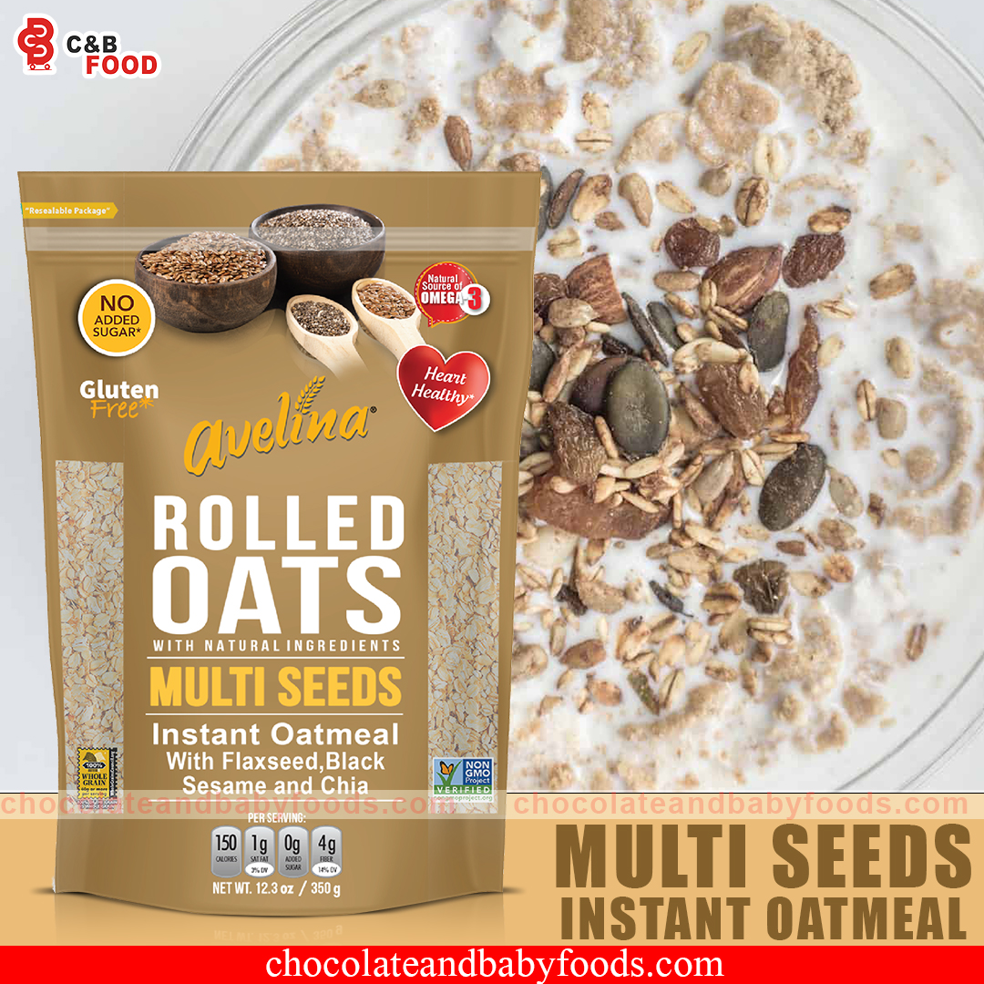 Avelina Rolled Oats Multi Seeds Instant Oatmeal 350G