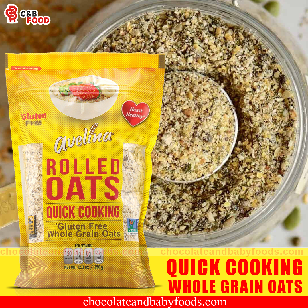 Avelina Rolled Oats Quick Cooking Whole Grain Oats 350G