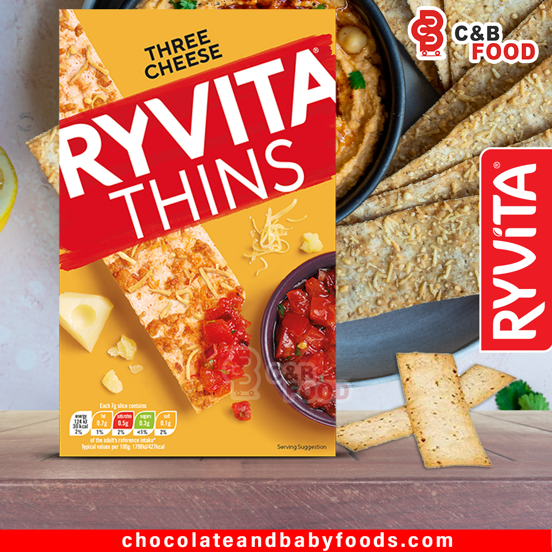 Ryvita Thins Three Cheese Snack 125G