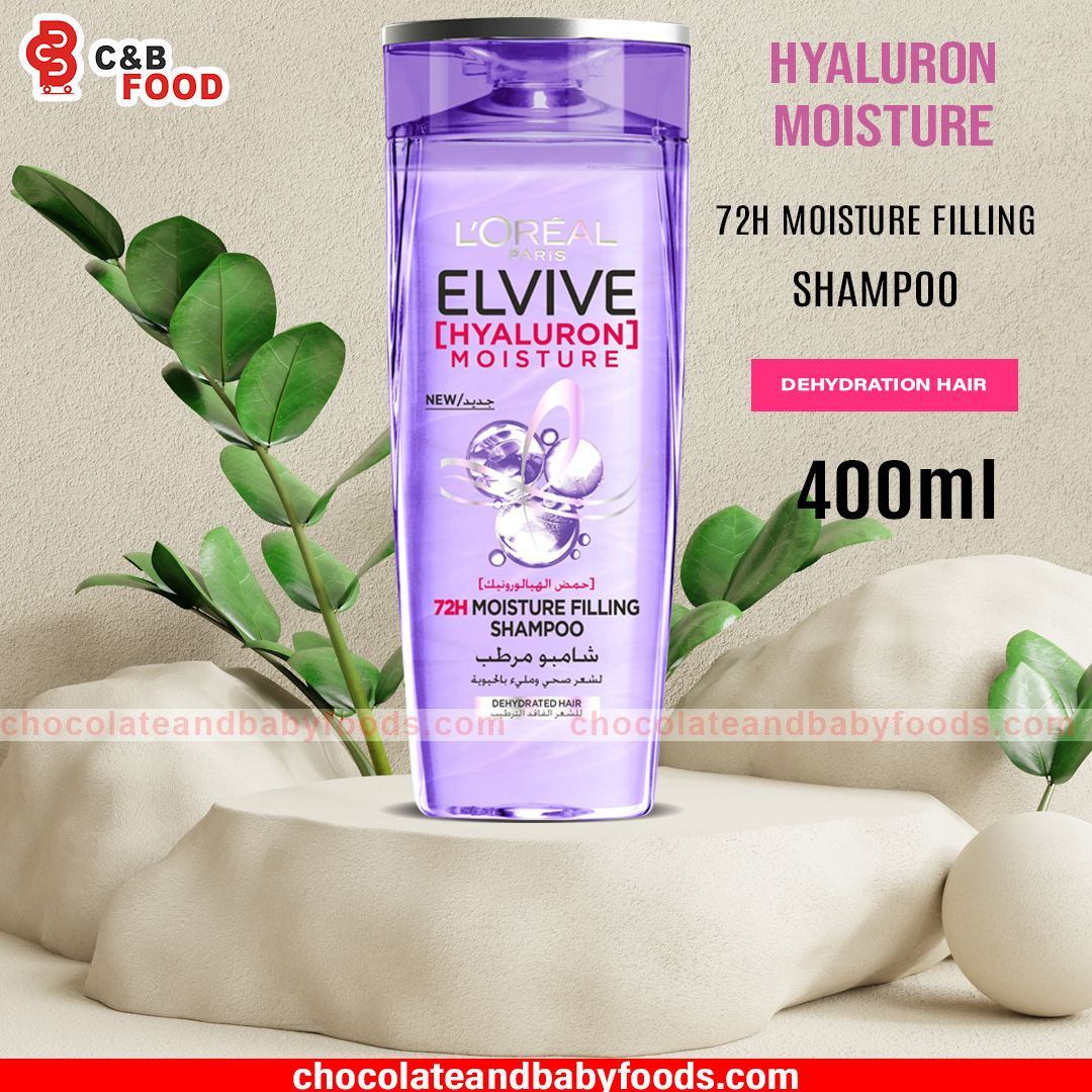 L'oreal Parish Elvive Hyaluron 72H Moisture Filling Shampoo 400ml