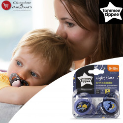 Tommee Tippee Night Time Orthodontic Soother 6-18m