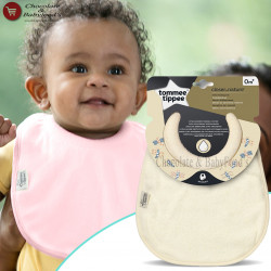 Tommee Tippee Closer to Nature Comfi-Neck Bib 2-Pack - Off White