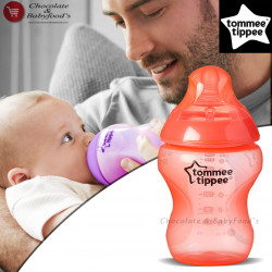 Tommee Tippee Red Color Closer to Nature Bottles.0m+