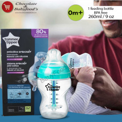 Tommee Tippee Advanced Anti-Colic Feeding Bottle 0m+ 260ml (1pcs) Aqua