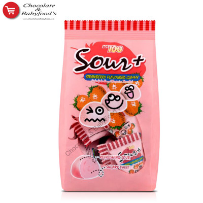 Sour+ Strawberry Flavored Gummy 100G