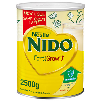 Nido fortified full cream milk powder 2500gm Tin