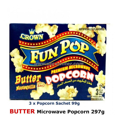 Crown Funpop Butter Popcorn 297g