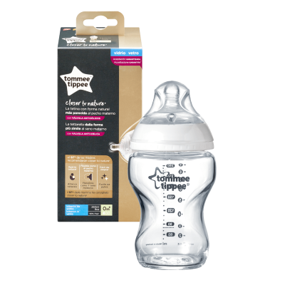 Tommee Tippee Closer to Nature Glass feeding Bottle 250ml