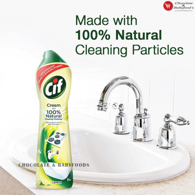 CIF Cream with 100% Natural Cleaning Lemon 500ml