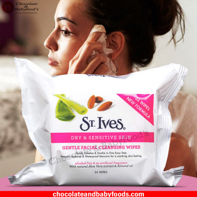ST.Ives Dry & Sensitive Skin Gentle Facial Cleansing Wipes 35 pcs