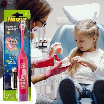 Firefly Junior-Turbo Battery Powered Toothbrush Ages 3+ Soft  (Red)