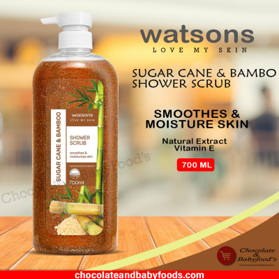 Watsons Sugar Cane & Bamboo Shower Scrub 700ml