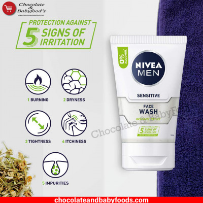 Nivea Men Sensitive Face Wash Instant Relief 100ml