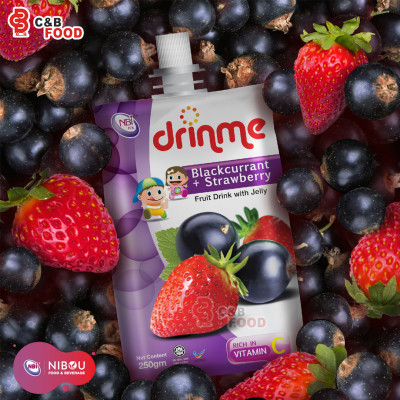 Drinme Blackcurrant + Strawberry Fruit Drink 250G