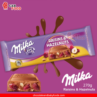 Milka Raisins Hazelnuts Chocolate Bar 270g