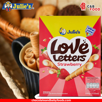 Julie's Love Letters Strawberry Wafers 100G