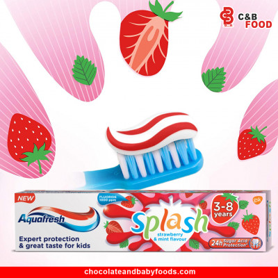 Aquafresh Splash Strawberry & Mint Flavour Tooth Past 50ml (3-8years)