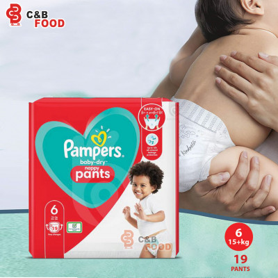Pampers Baby-Dry Nappy Pants Size-6 (19pcs)
