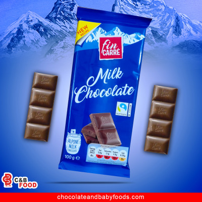 Lidl Fin Carre Alpine Milk Chocolate Bar 100gm