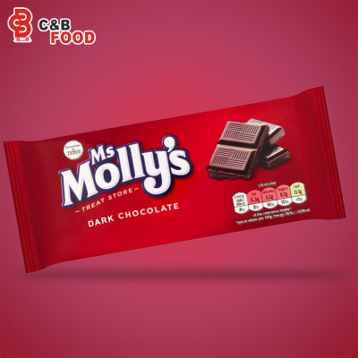 Tesco Ms Molly's Dark Chocolate Bar 100gm