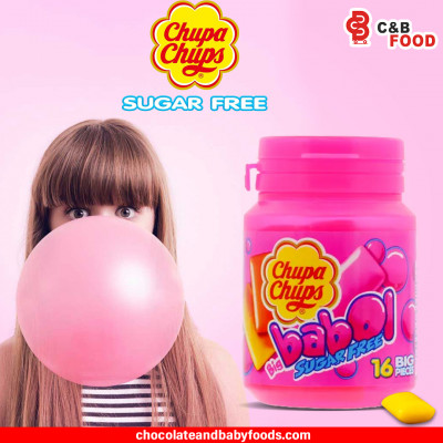Chupa Chups Big Bubble Gum with Sweeteners, Strawberry, Orange and Lemon Flavour 64G