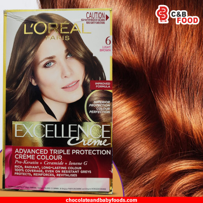 L'OREAL PARIS Excellence Creme Triple Protection Color 6 Light Brown Hair Color