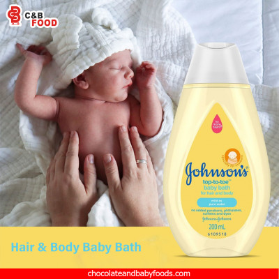 Johnson's Active Kids Top-To-Toe Hair & Baby Body Bath 200ml