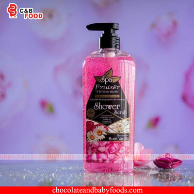Spa Fruiser Romantic Rose Vanilla Shower Scrub 730ml