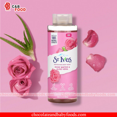 ST. Ives Rose Water & Aloe Vera Hydrating Body Wash 473ml