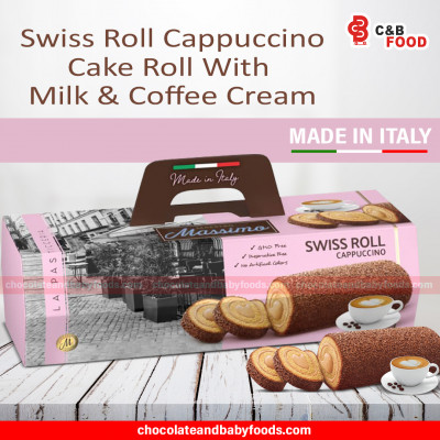 Maestro Massimo Swiss Roll Cappuccino Cake Roll With Milk & Coffee Cream 300G