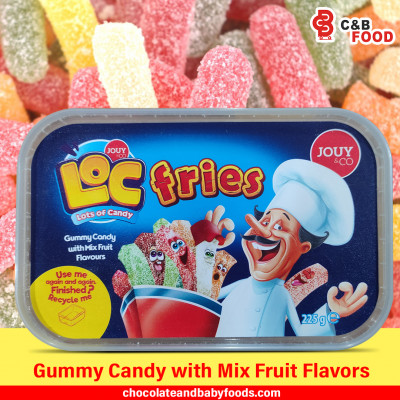 Loc Fries Gummy Candy with Mix Fruit Flavors 225G