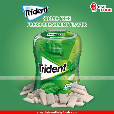 Trident Sugar Free Fresh Spearmint Flavor Gum 82.6G