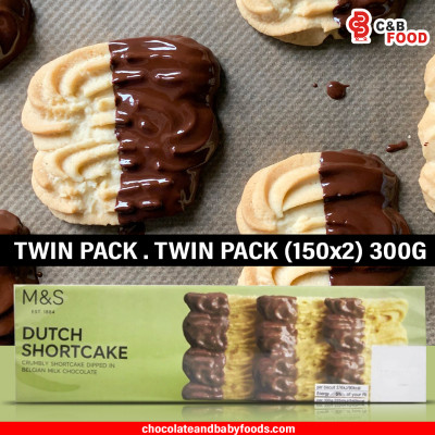 M&S Dutch Short Cake Belgian Milk Chocolate Twin Pack 300G
