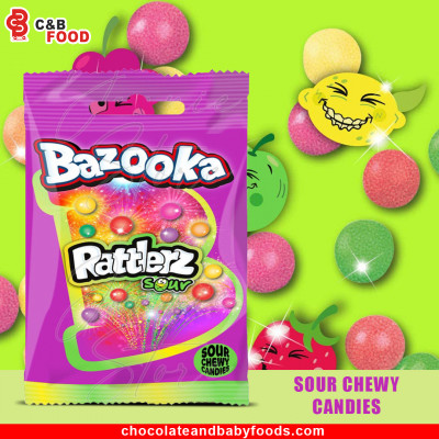 Bazooka Rattlerz Sour Chewy Candies 120G