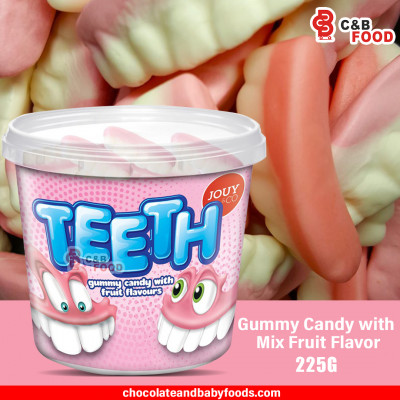 JOUY & CO Teeth Gummy Candy with Fruit Flavor 225G