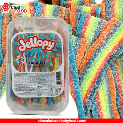Jellopy Rainbow Sour Belt Jelly Candy with Fruit Flavor 260G