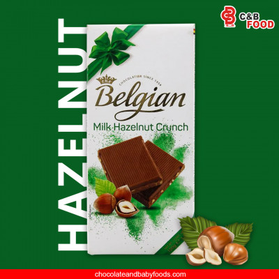 Belgian Milk Chocolate with Hazelnut Crunch 100gm