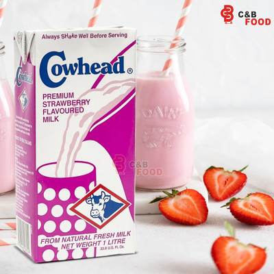 Cowhead Premium Strawberry Flavoured Milk 1litre