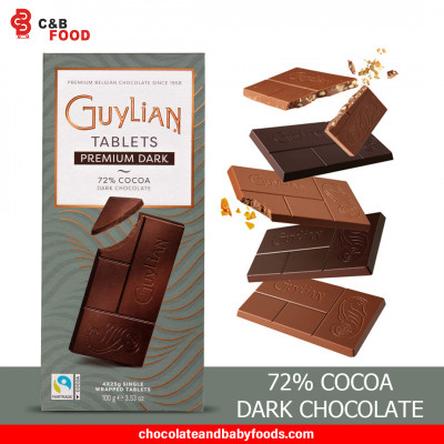 Guylian Tablets Premium 72% Cocoa Dark Chocolate 100G
