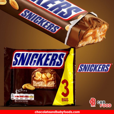 Snickers Chocolate Bar Pack (3pc's Bar) 125.1G