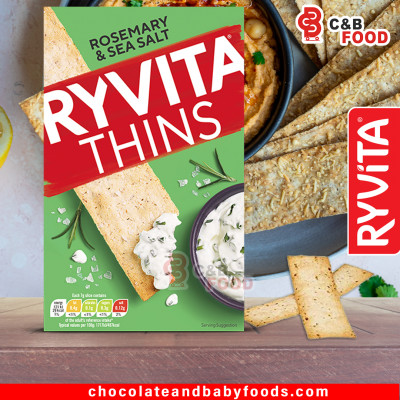 Ryvita Thins Rosemary & Sea Salt Snack 125G