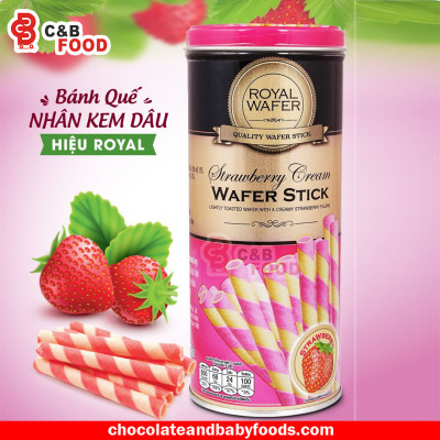 Royal Wafer Strawberry Cream Wafer Stick 125G