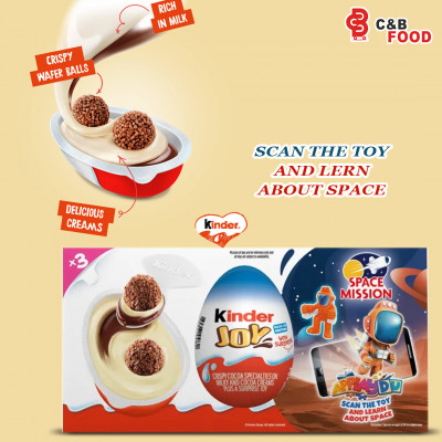 Kinder Joy Rich In Milk Egg Chocolate (Space Mission Toy) 3pc's 60G