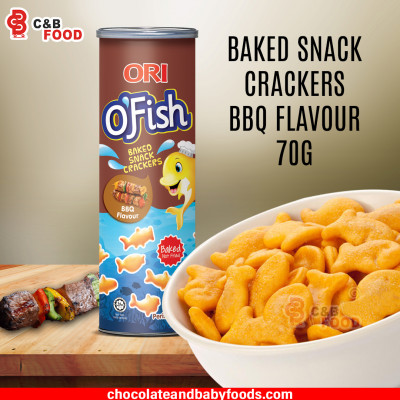 ORI O'Fish Baked Snack Crackers BBQ Flavor 70G