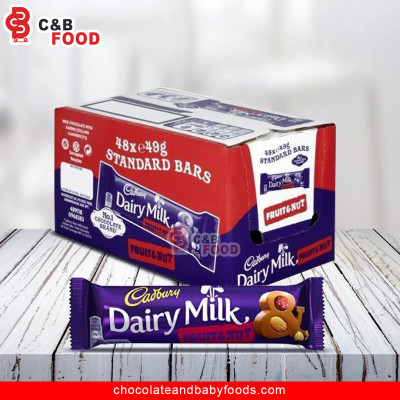 Cadbury Dairy Milk Fruit & Nut Chocolate Bar 48pc's Box