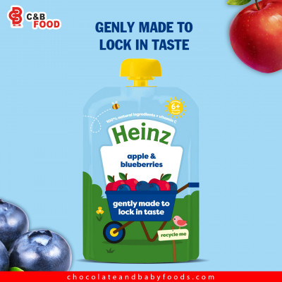 Heinz By Nature Apple & Blueberries Puree 6+mnths 100G