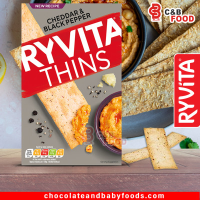 Ryvita Thins Cheddar & Black Pepper 125G